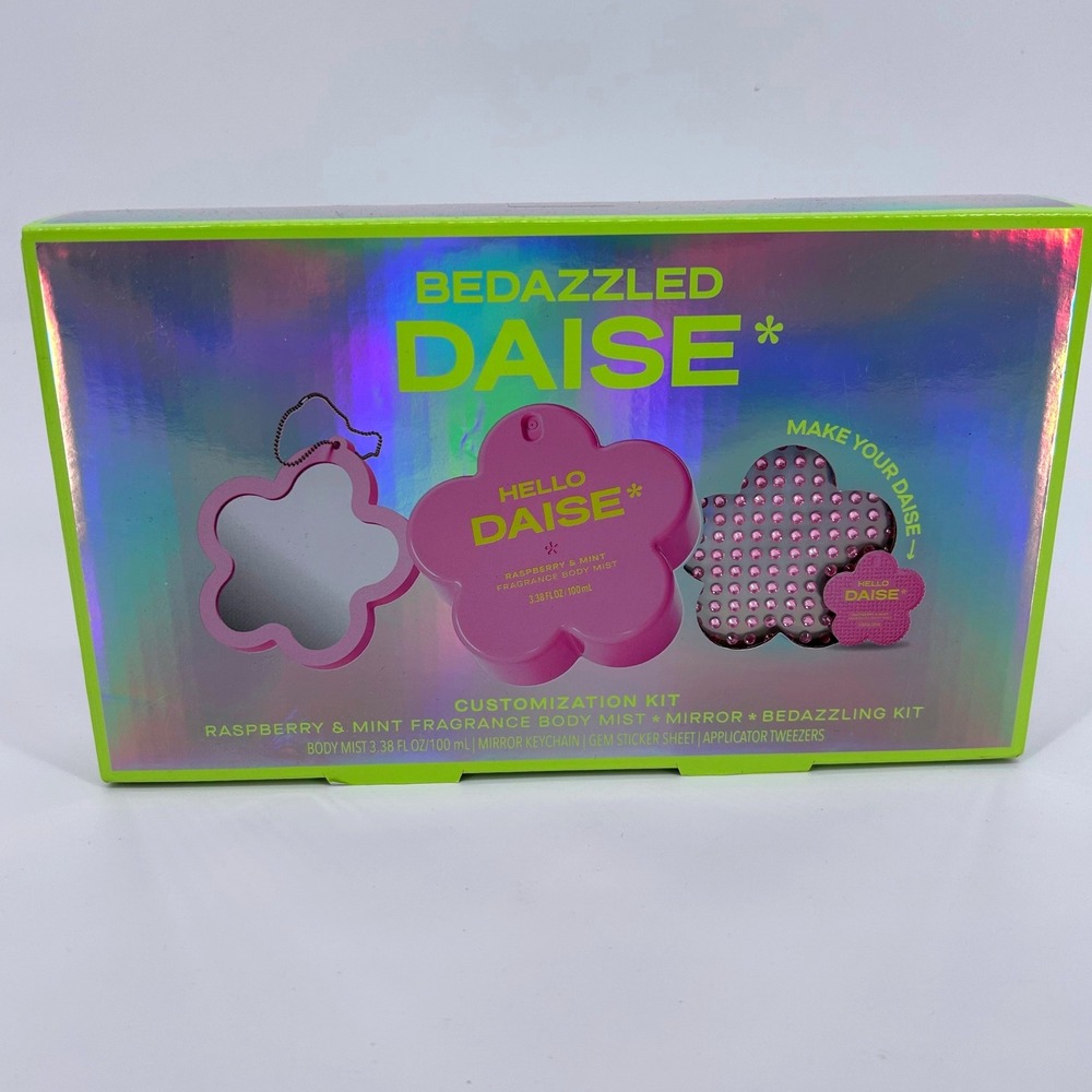 Bedazzled DAISE Customization Kit Raspberry Mint Body Mist Mirror Gem Set NEW